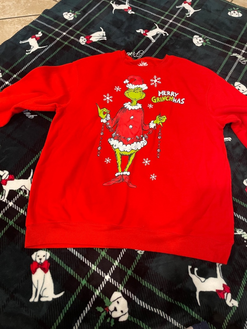 Holiday Grinchmas Red Crewneck Sweater